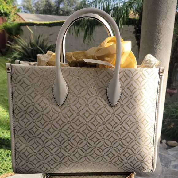 Michael Kors Mirella Med Tote Bag & Jet Set Travel Lrg Double-Zip Wristlet "NWT" - Picture 3 of 6